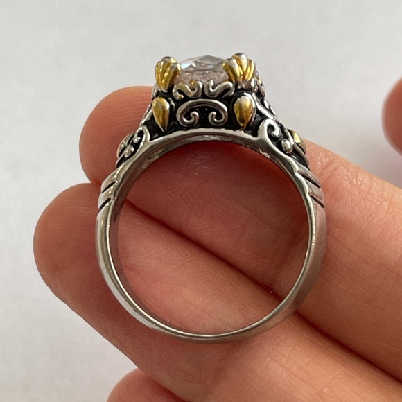 Premier Designs 4Ct CZ gold silver tone ring - Picture 10 of 12